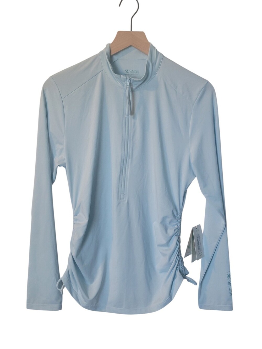 NWT Carve Designs Cruz Rashguard Ice Blue Size M